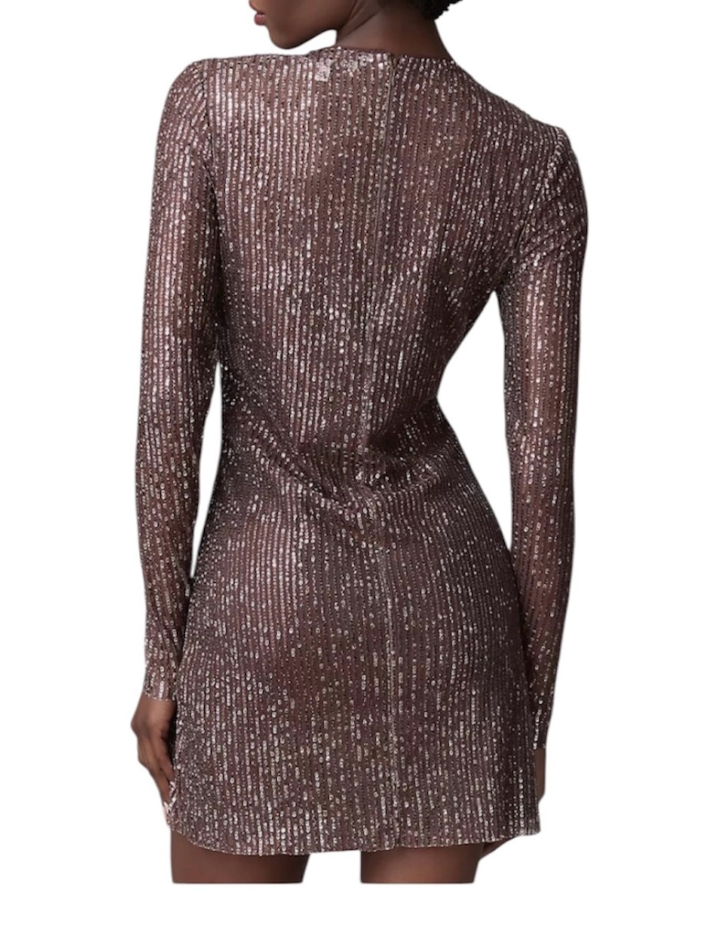 Walter Baker Bellini Sequin Sheer Mini Cocktail Dress Black Size S - Picture 4 of 13